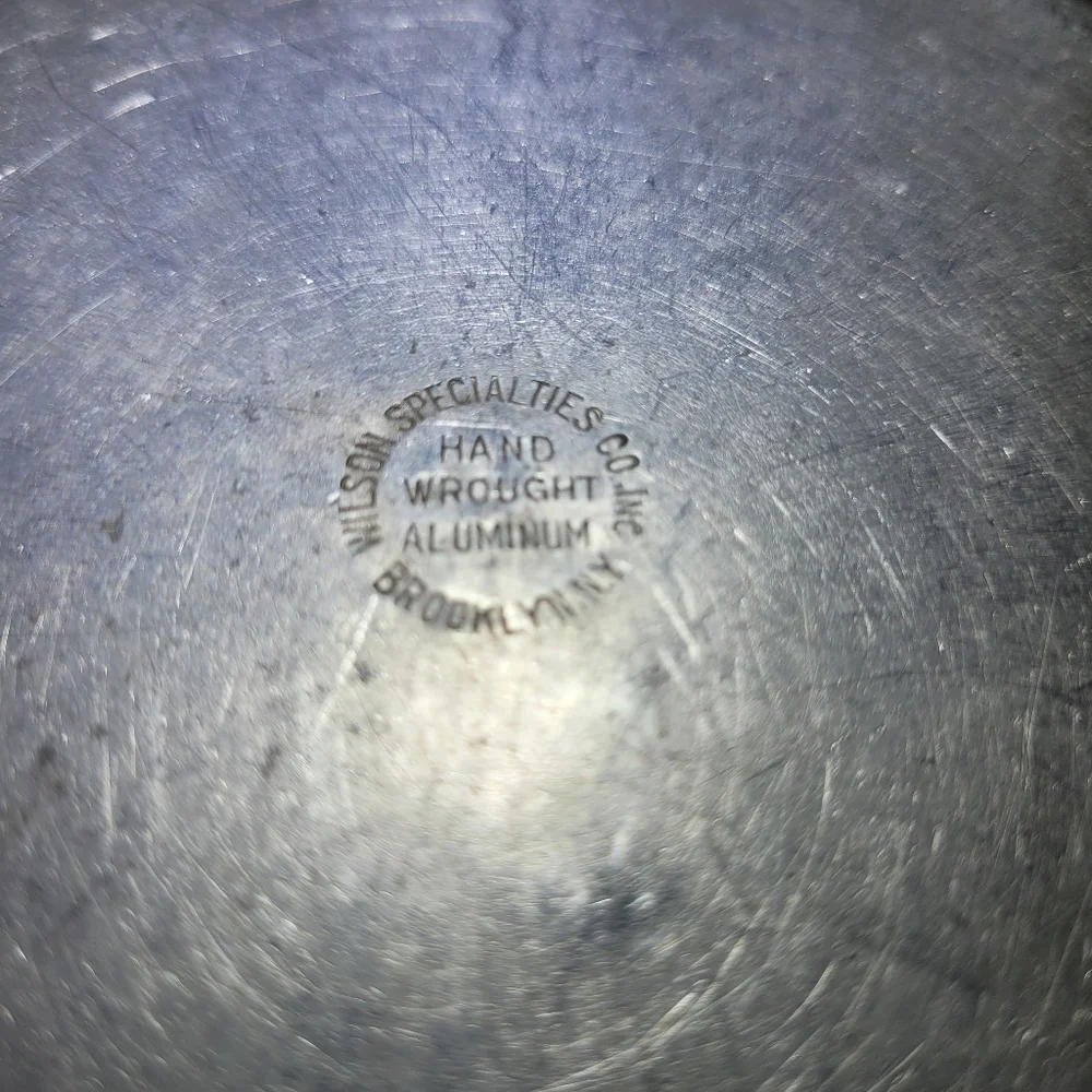 Vintage WILSON‎ SPECIALTIES Hand-wrought Aluminum  Floral Serving  Bowl USA 12